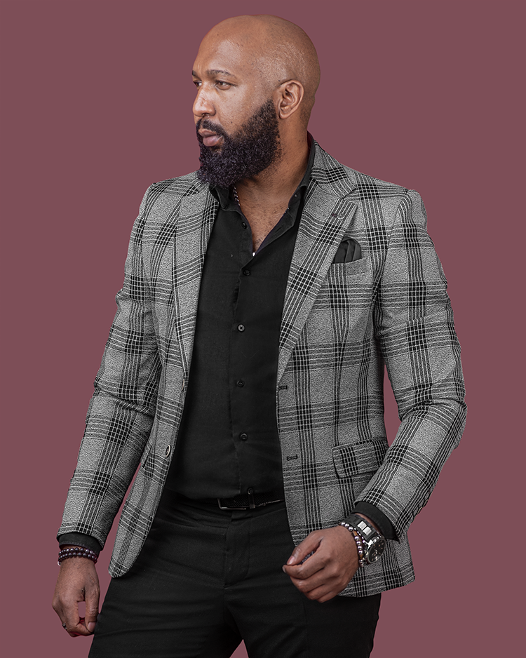 Checkered Grey Blazer – House of Gentlemen BW