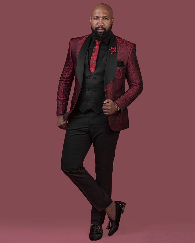 Dark hot sale red tuxedo