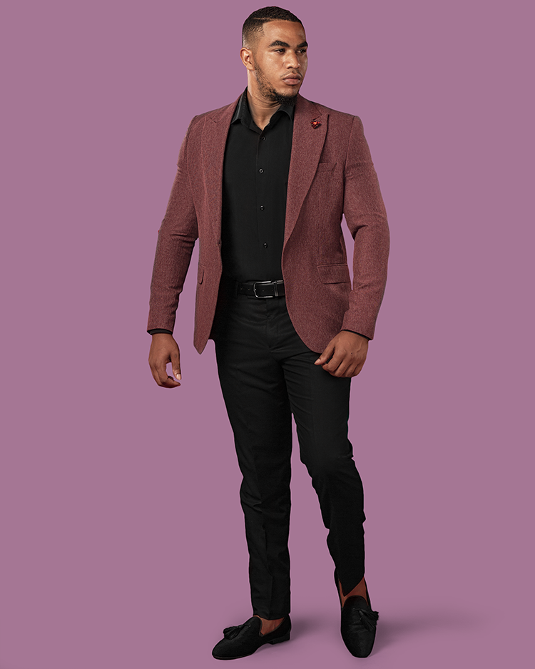 Maroon blazer mens slim fit best sale