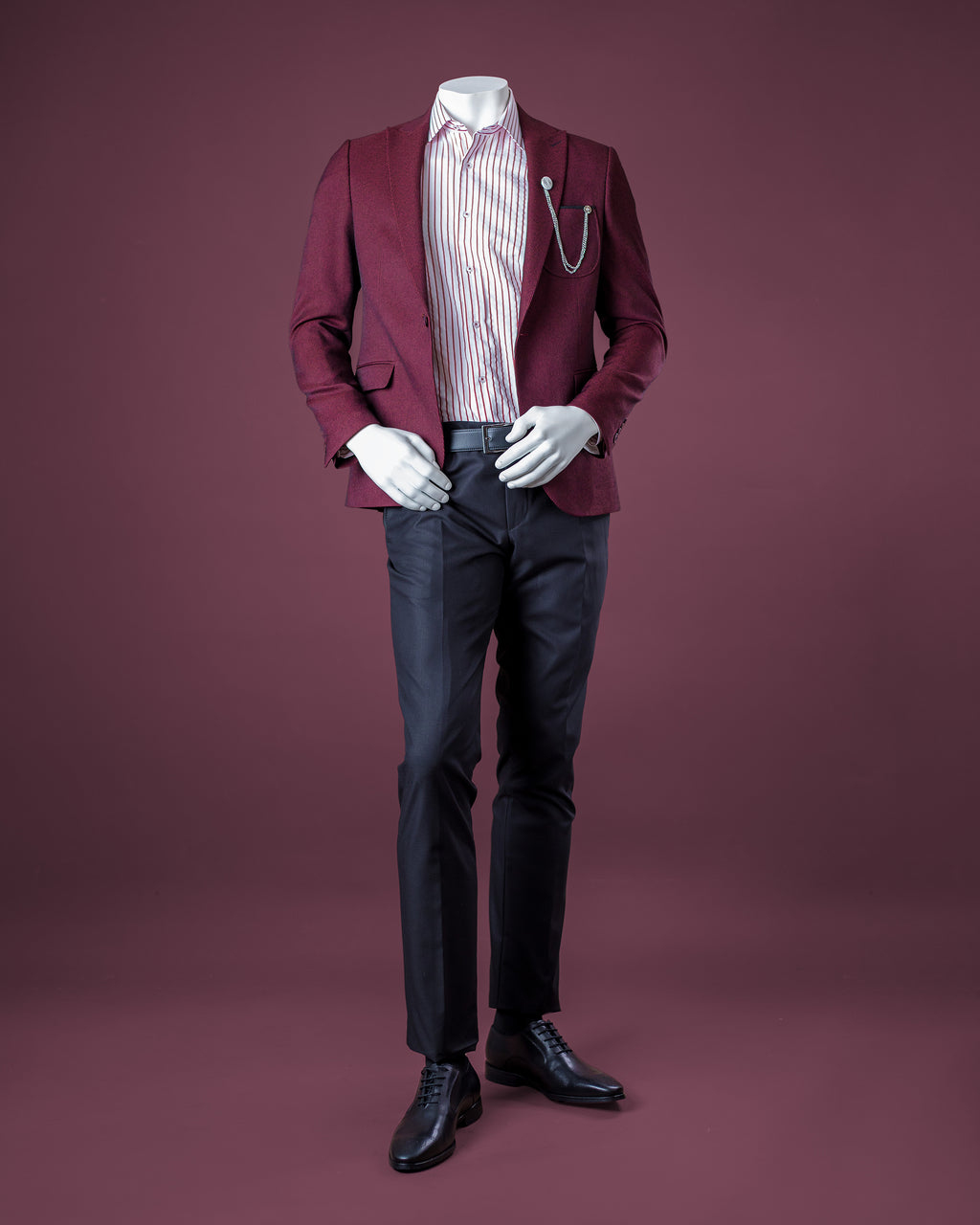 Maroon Slim Fit Blazer