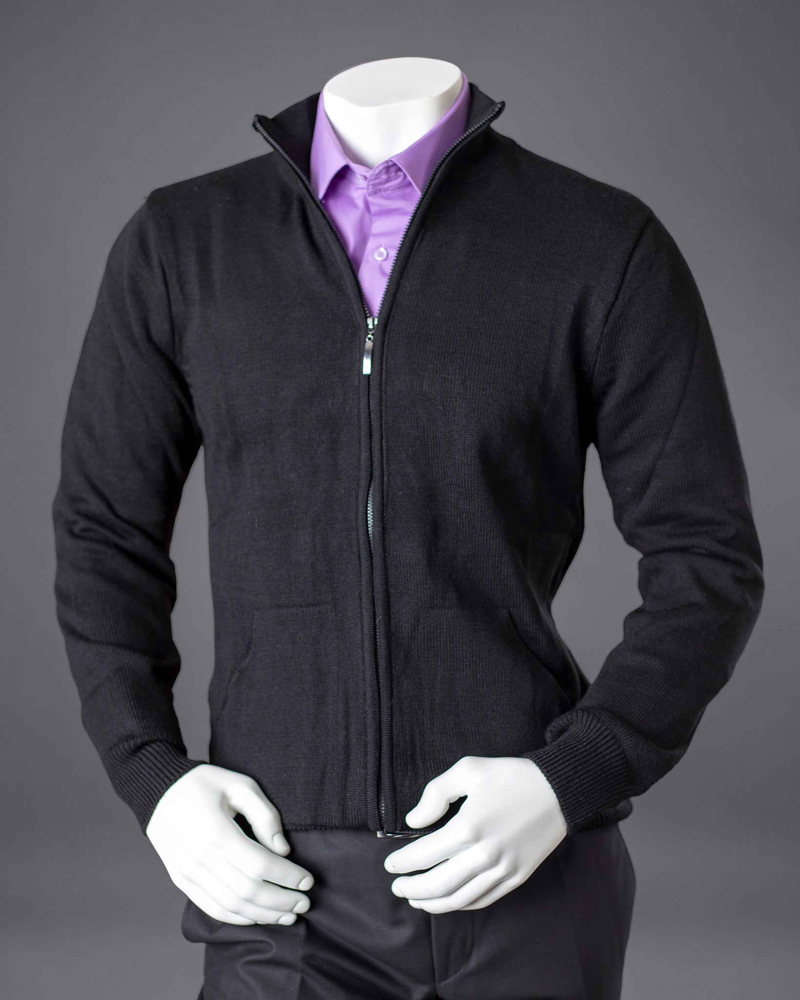Black Slim Fit Cardigan