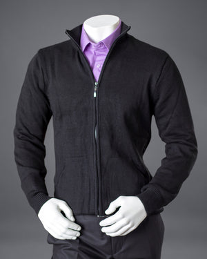 Black Slim Fit Cardigan
