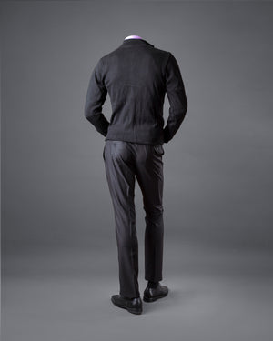 Black Slim Fit Cardigan