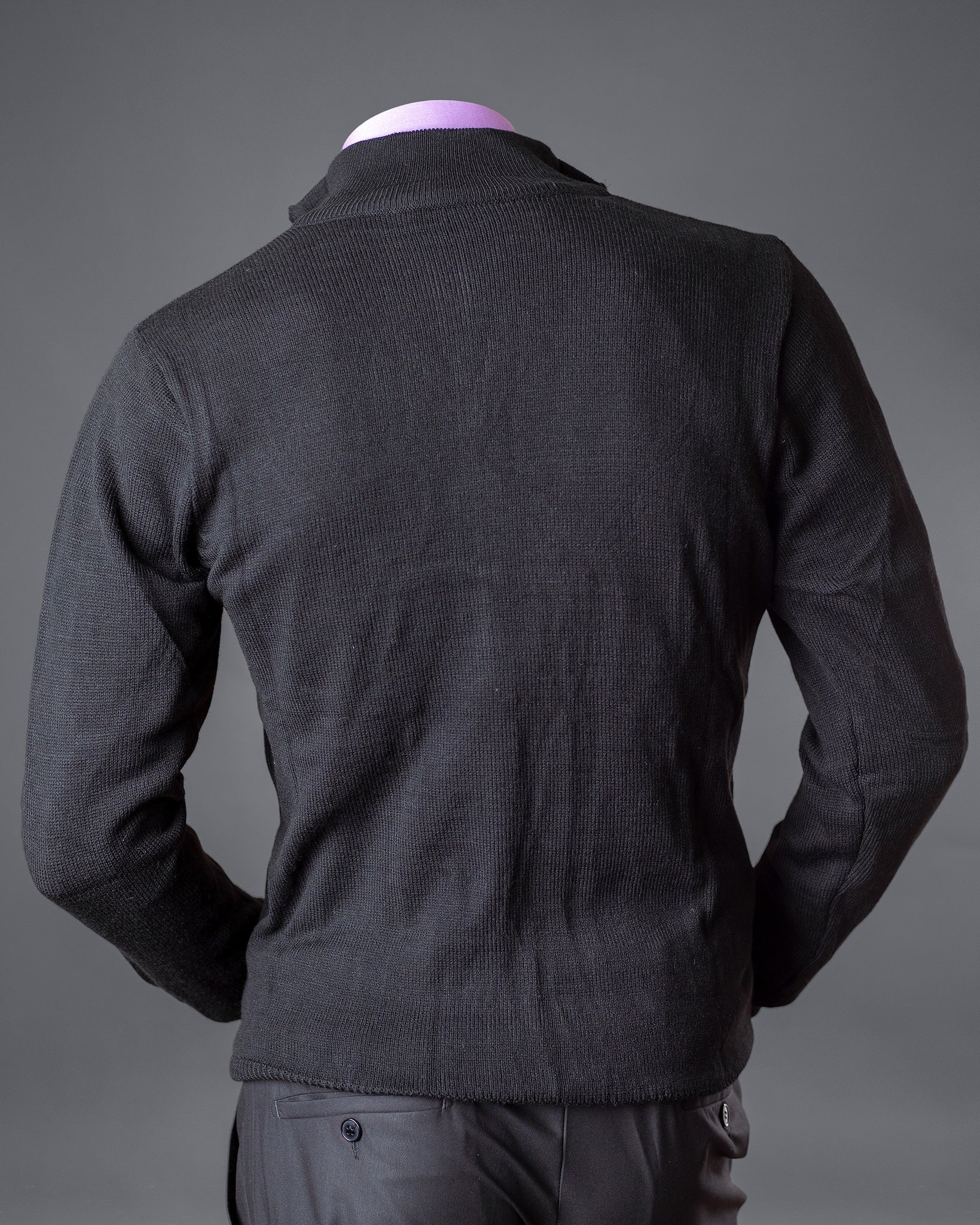 Black Slim Fit Cardigan