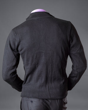 Black Slim Fit Cardigan