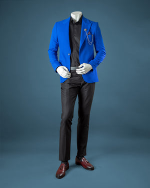 Royal Blue Slim Fit Blazer