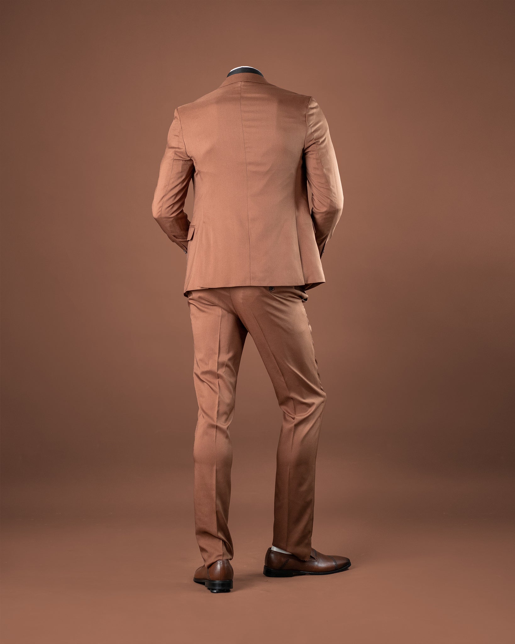3-Piece Coffee Brown Slim Fit Suit