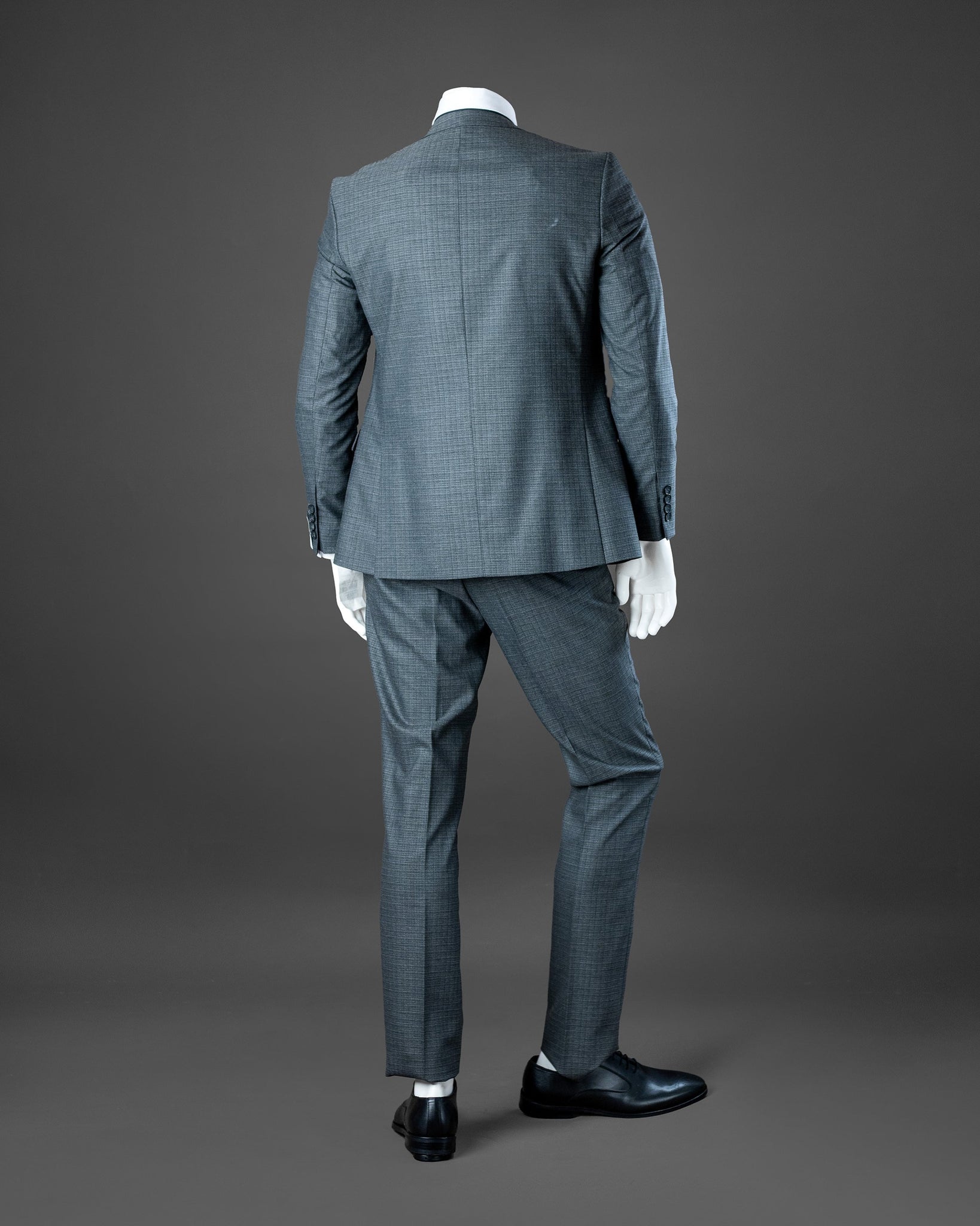 3-Piece Charcoal Grey Slim Fit Suit