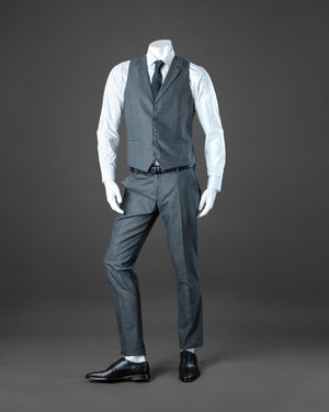 3-Piece Charcoal Grey Slim Fit Suit