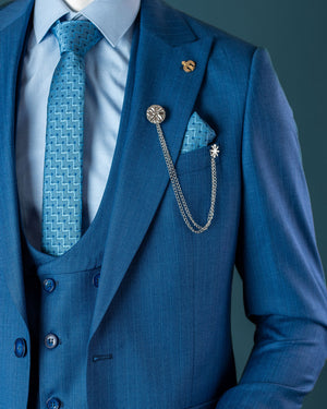 Royal blue skinny fit suit deals