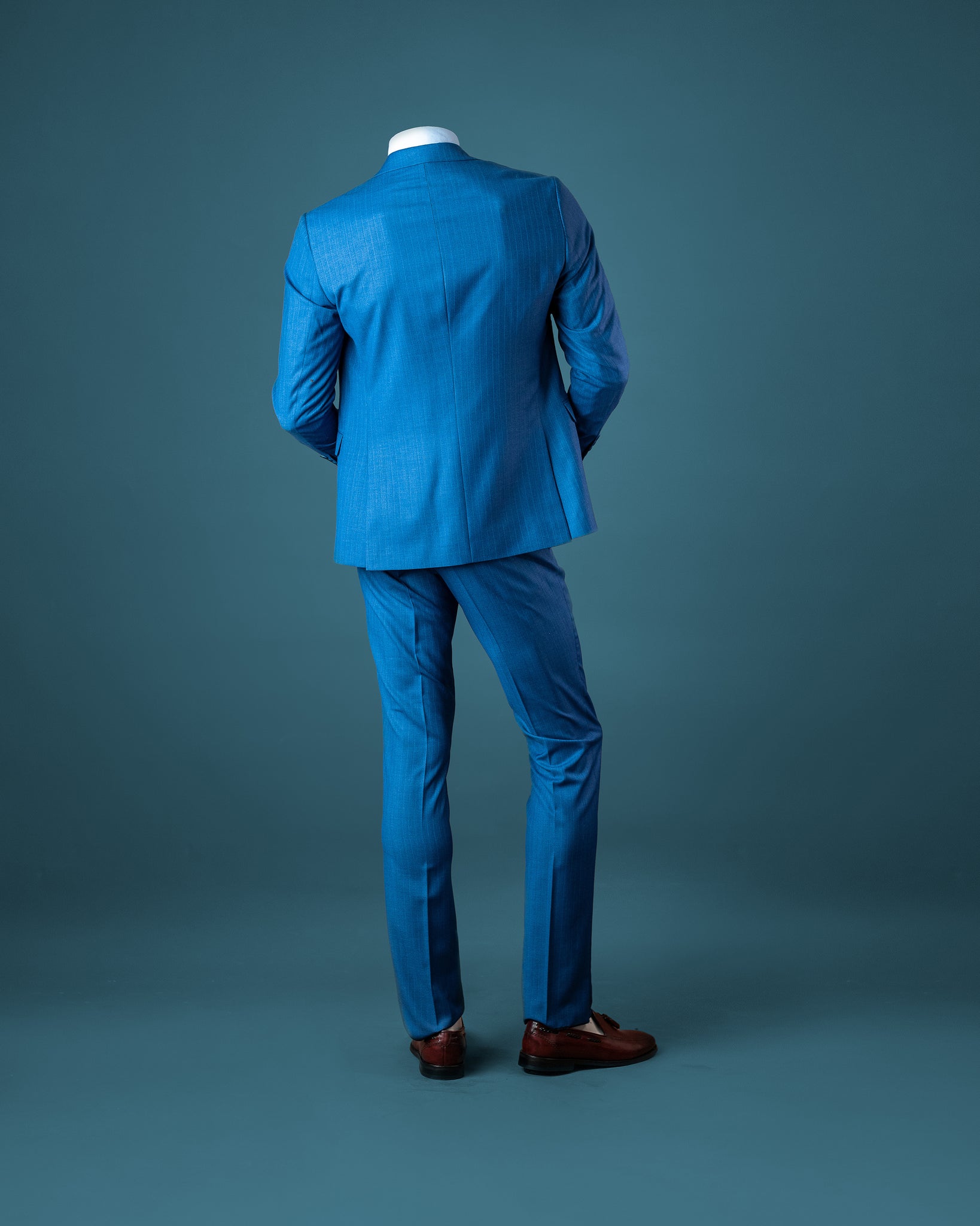 3-Piece Royal Blue Slim Fit Suit