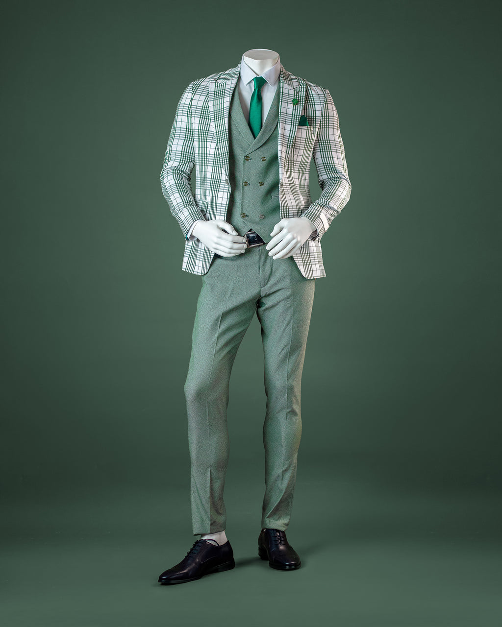 3-Piece Green Checkered SuperSuit