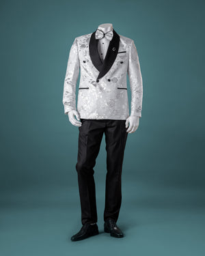 Black and White Pattern 2-Piece Tuxedo
