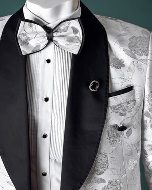 Black and White Pattern 2-Piece Tuxedo