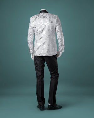 Black and White Pattern 2-Piece Tuxedo