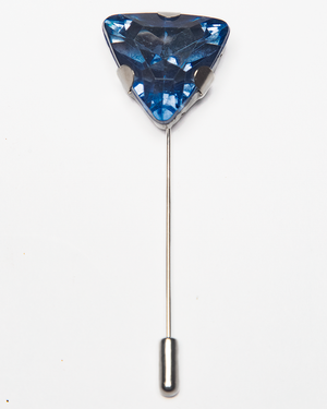 Blue Crystal Lapel