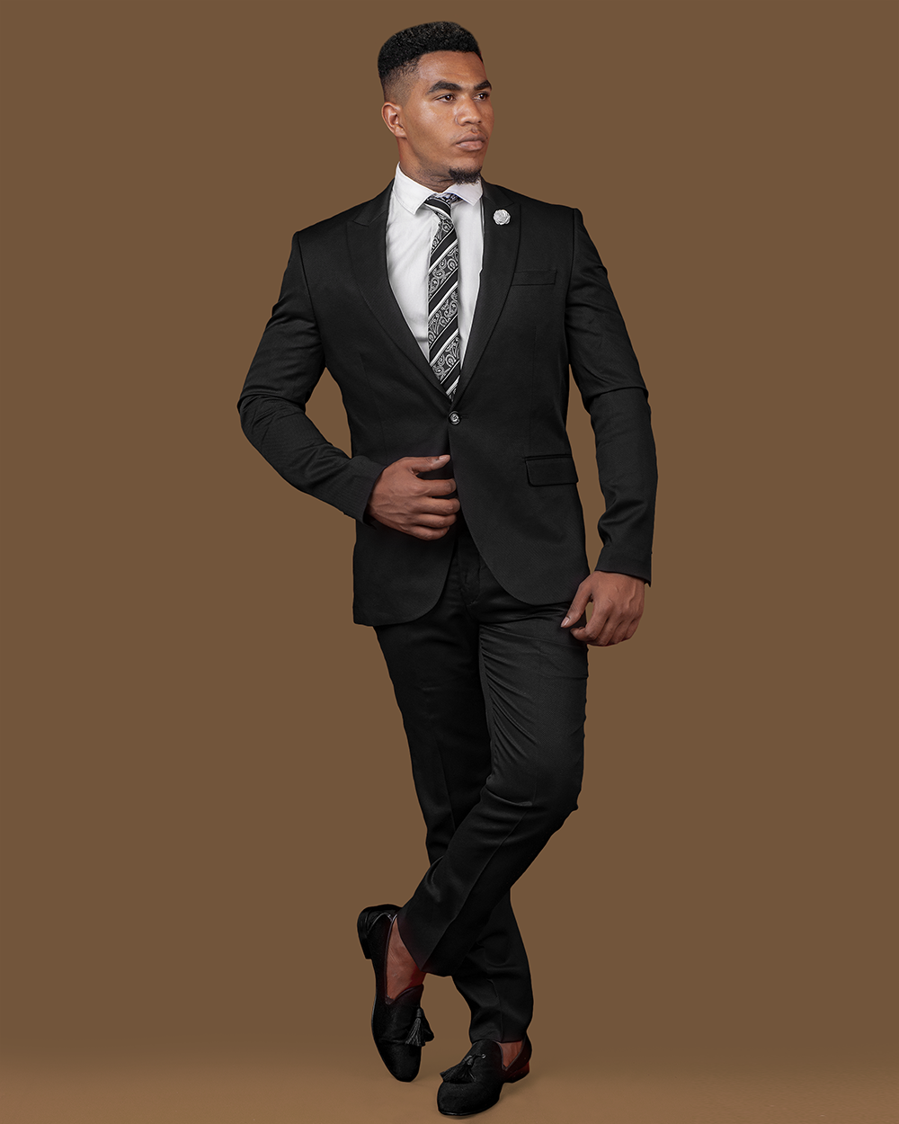 3-Piece Black Slim Fit Suit