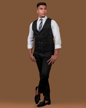 3-Piece Black Slim Fit Suit