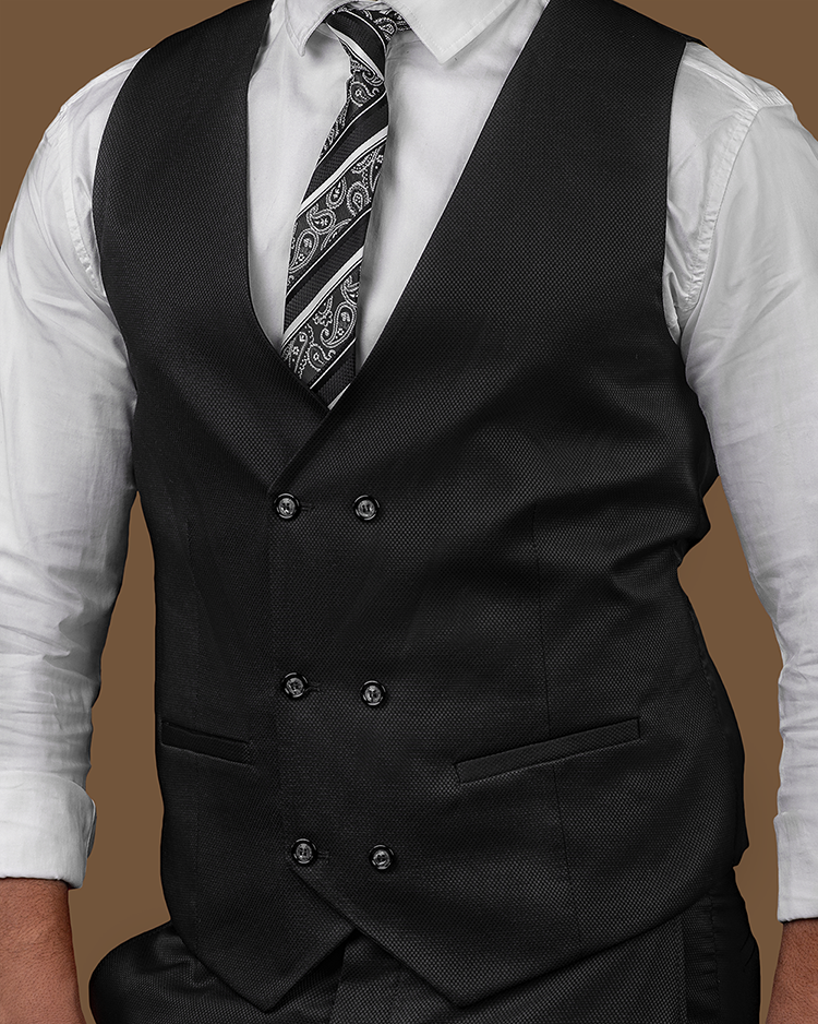 3-Piece Black Slim Fit Suit
