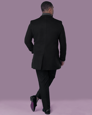 Stylish Black Slim Fit Coat