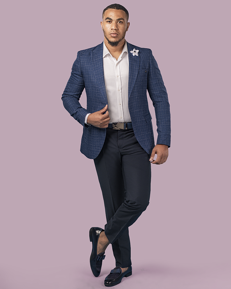 Blue Slim Fit Blazer