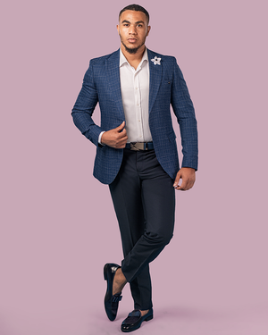Blue Slim Fit Blazer