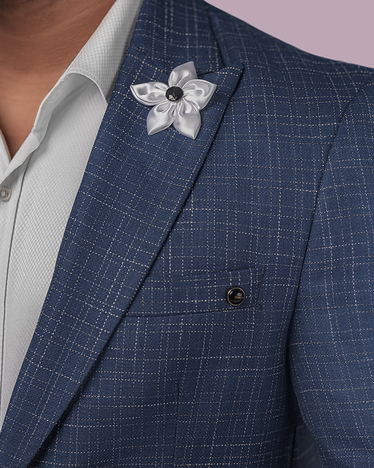 Blue Slim Fit Blazer