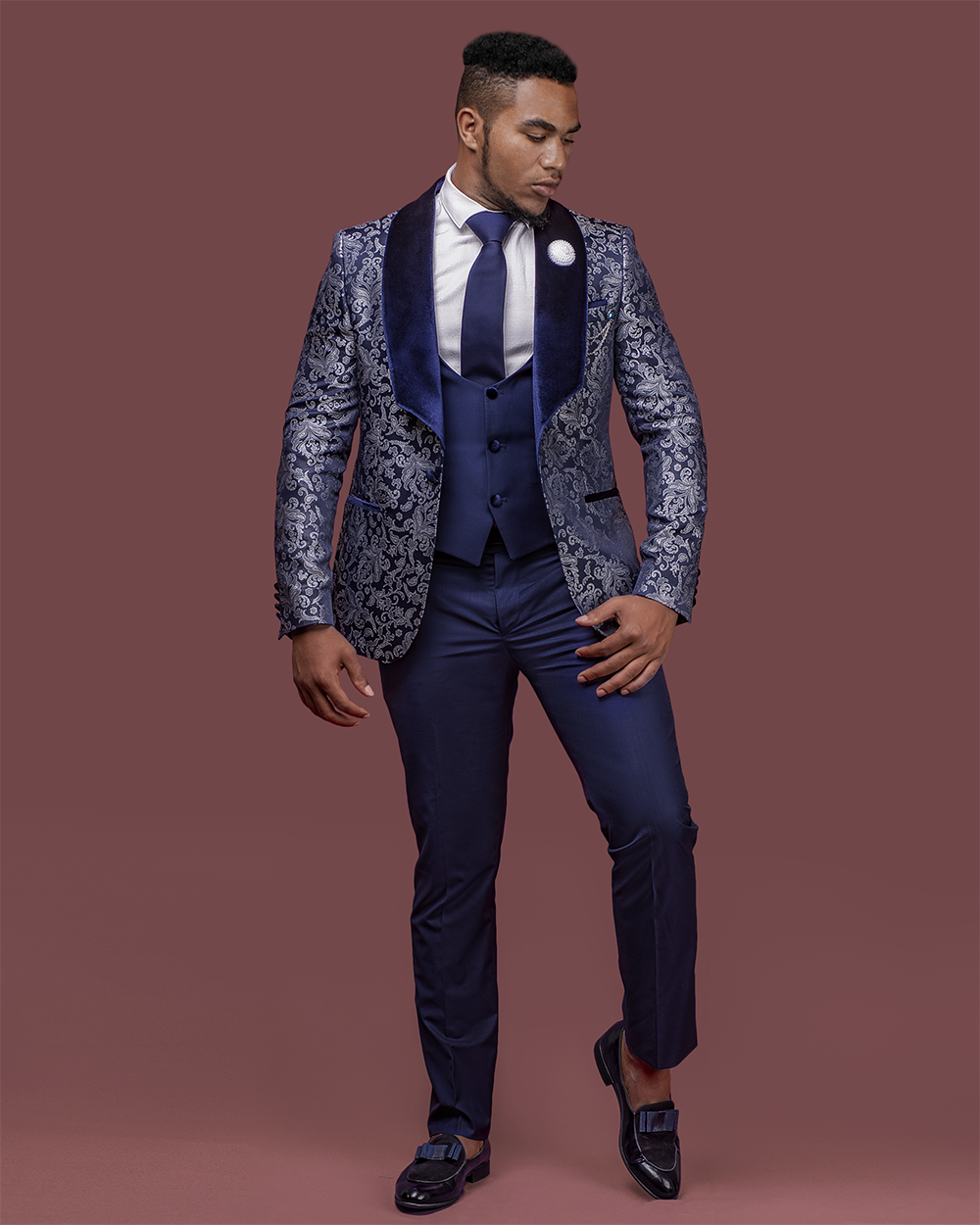 Blue 4 Piece Tuxedo House of Gentlemen BW