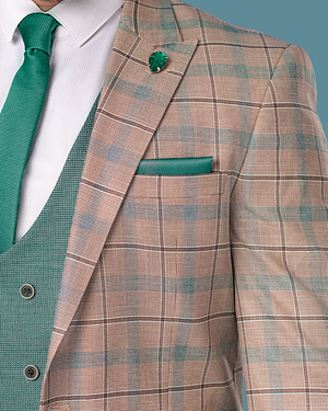 Crystal Green Lapel Flowers
