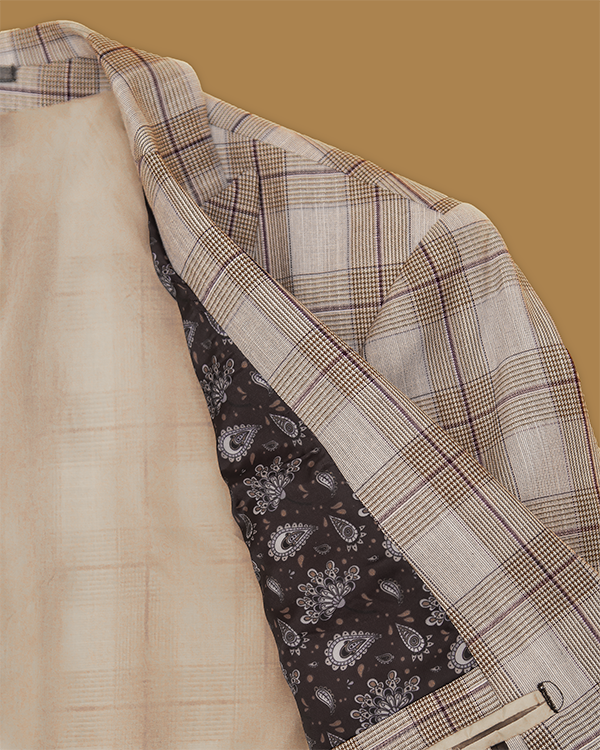 Brown Checkered Blazer