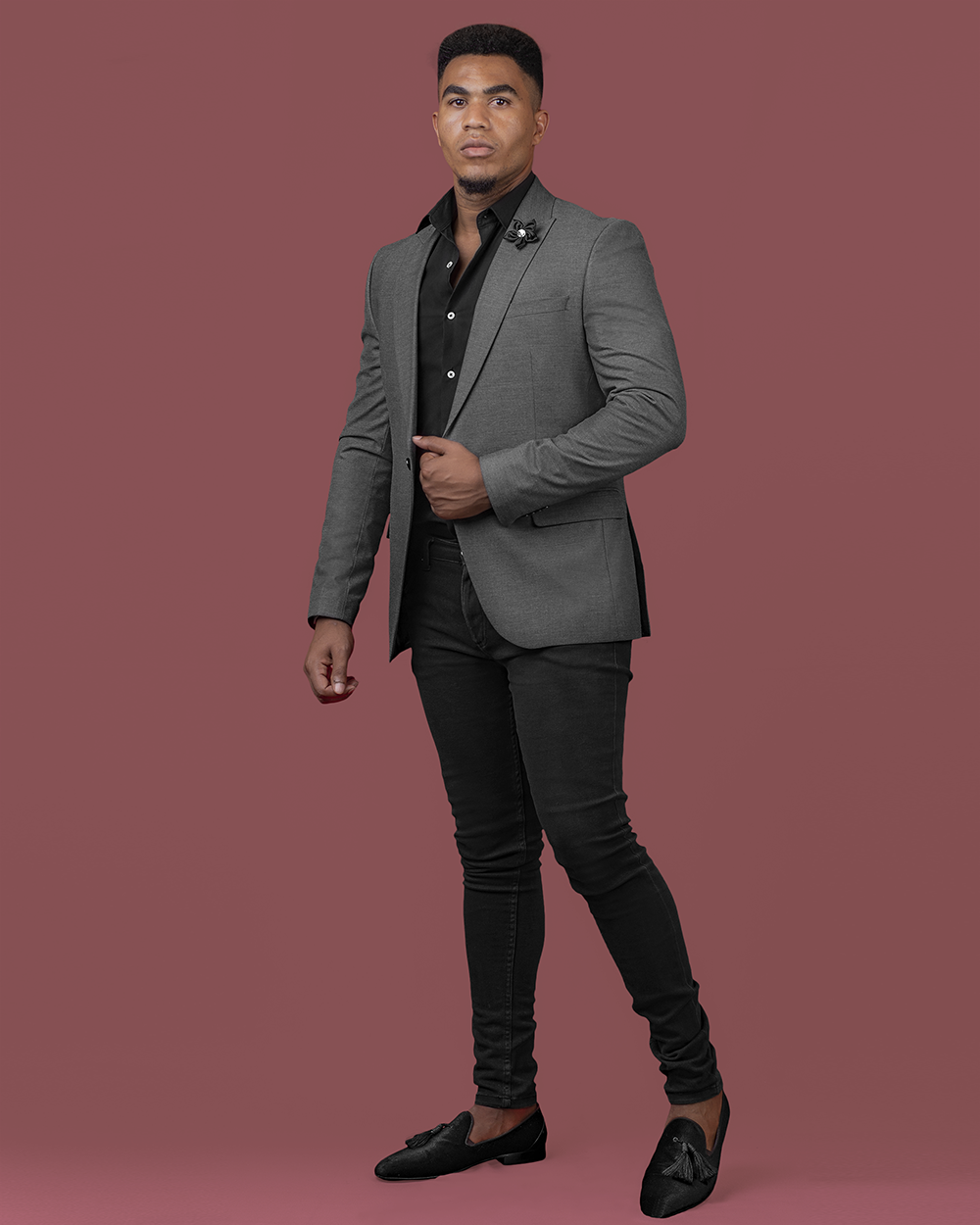 2 Piece Grey  Slim Fit Suit