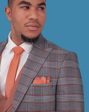 3-Piece Grey Checkered Super-Suit