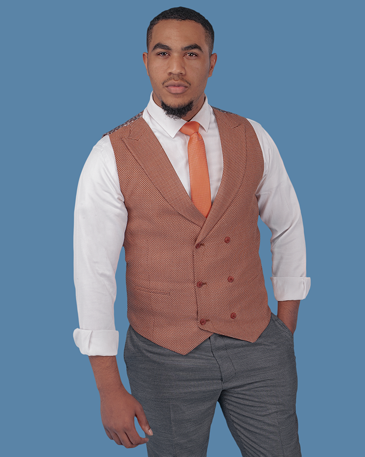 3-Piece Grey Checkered Super-Suit