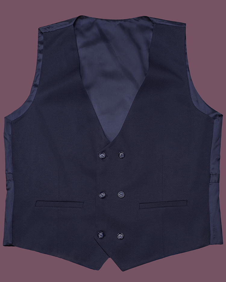 3-Piece Navy Blue  Slim Fit Suit