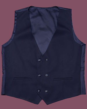 3-Piece Navy Blue  Slim Fit Suit