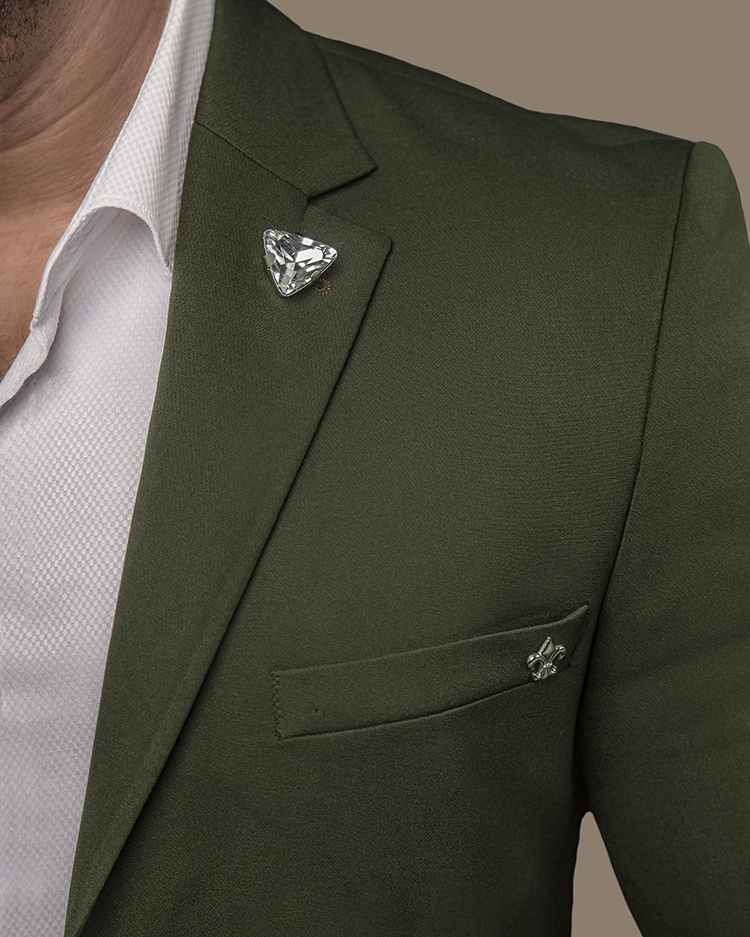 Green Slim Fit Blazer