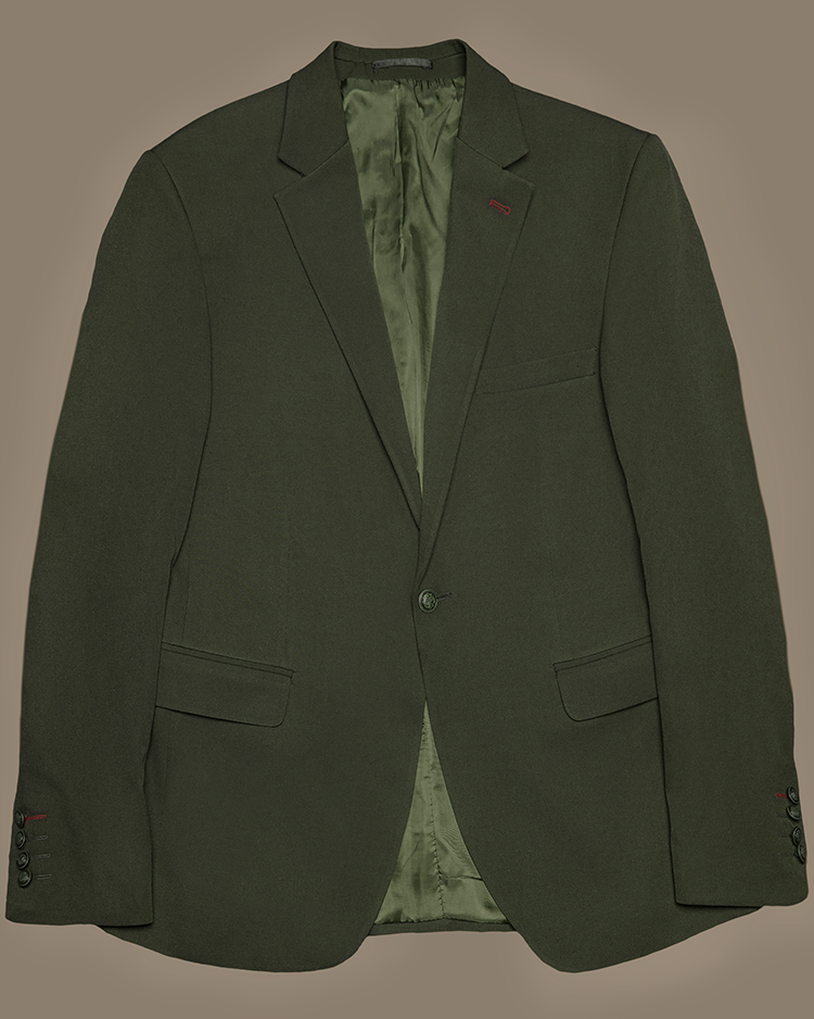 Green Slim Fit Blazer