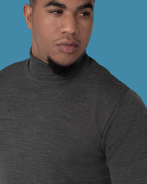 Grey Slim Fit Poloneck