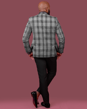 Checkered Grey Blazer