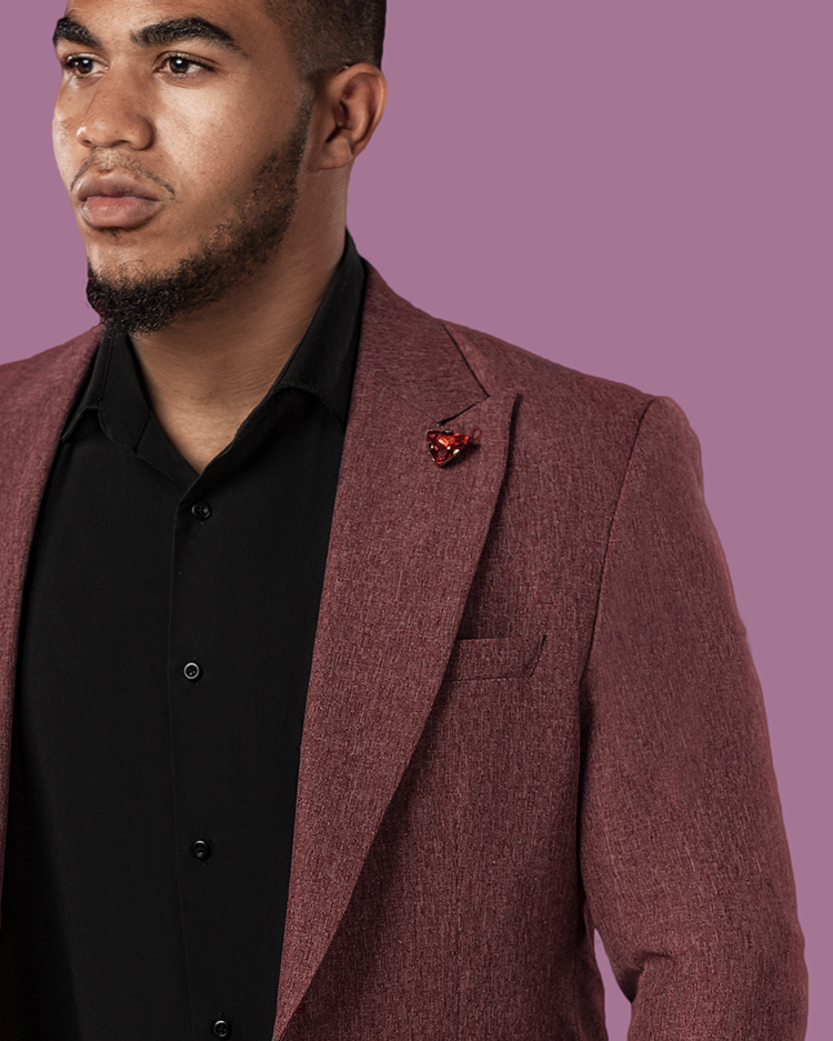 Maroon Slim Fit Blazer