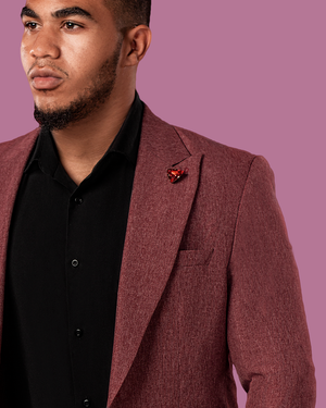 Maroon 2025 slim suit