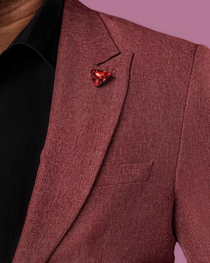 Maroon Slim Fit Blazer