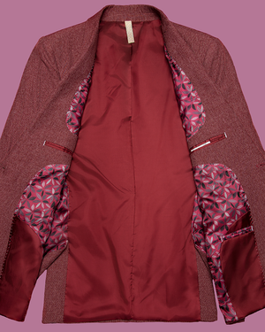 Maroon Slim Fit Blazer