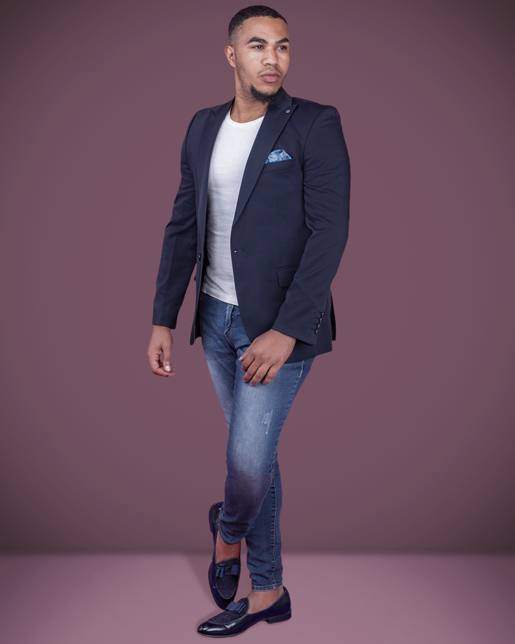 3-Piece Navy Blue  Slim Fit Suit