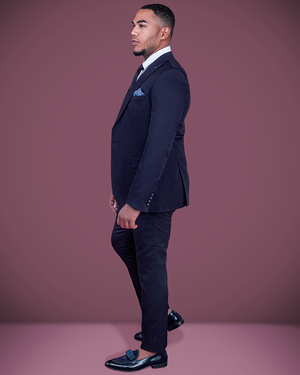 3-Piece Navy Blue  Slim Fit Suit