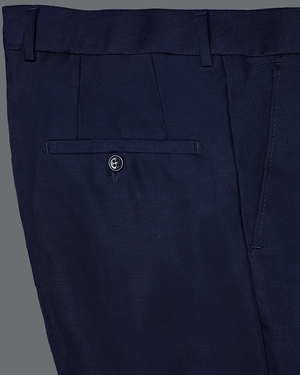 Navy Blue V Neck Slim Fit Jersey