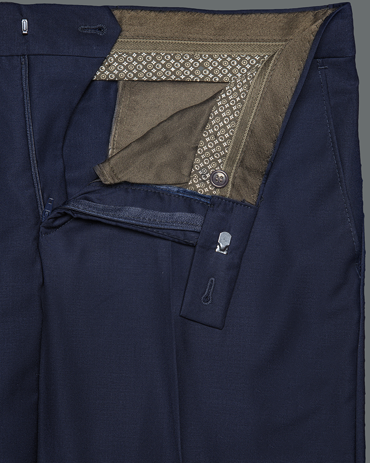 Navy Blue V Neck Slim Fit Jersey