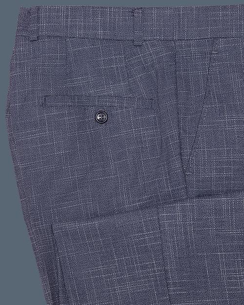 3-Piece Navy Blue Checkered SuperSuit