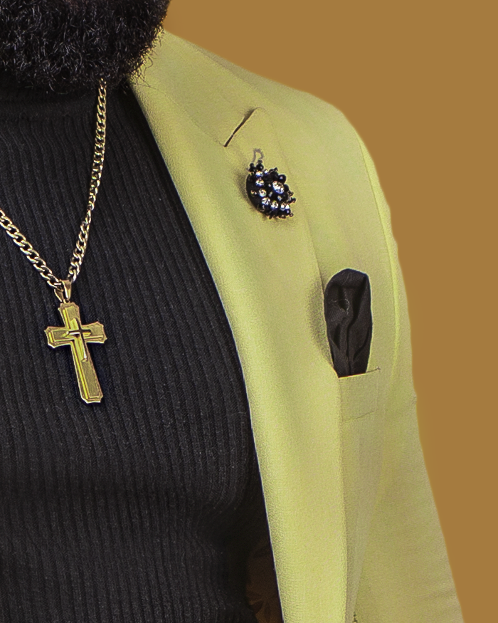 Yellow Slim Fit Blazer