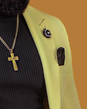 Yellow Slim Fit Blazer